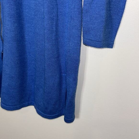 H by Halston blue full zip long cardigan sweater size xsmall - Picture 4 of 7